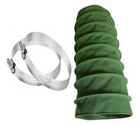 High Temperature Flame-Retardant Canvas Air Duct, Waterproof Silicone-Coated Retractable Vent Hose, Steel-Wire Supported Exhaust Duct for Industrial Blower, Fume(L 8m(26ft),125mm(4.9"))
