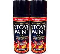 High Temperature Heat Resistant Matt Black Spray Paint Stove 400ML BBQ'S (6)