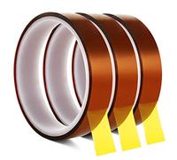 High Temperature Heat Resistant Tape, SACONELL 20mmX20m Polyimide High Temperature Resistant Tape Sublimation Heat Tape for Masking and Soldering(3 Roll)