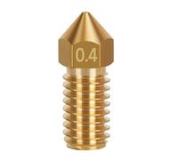 High Temperature High Flow Brass Nozzle M6 Volcano Nozzles 3D Printer Accessory Compatible with Volcano hotends/Artillery Sidewinder - 1.75mm (0.4mm)