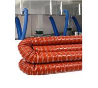 High Temperature Hose, 4 Meters Silicone Rubber Ducting Hose with Steel Wire, Flexible Heat Resistant Pipe for Oven Dryer Exhaust(ID 28centimeter)