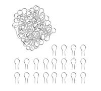 High Temperature Nichrome Wire Jump Rings, 100 Pcs Nichrome Wire Rings for Pottery R-Shaped Hanging Burning Needle Pottery Ornament Hanger R Shape Hooks for Oven Beads Ornaments Pendants DIY