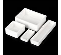 High-Temperature Resistant 99% Alumina Crucible - Al2O3 Square Corundum Container for Laboratory and Industrial,1pcs(50x25x10mm)