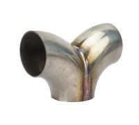 High Temperature Resistant Exhaust Y Joint T Connector Coupler 4 Sizes Stainless Steel Direct Welding Clamp Installation Stainless Steel Exhaust Y Pipe Connector