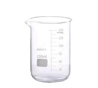 High-Temperature Resistant Heavy Wall Borosilicate Glass Beaker - 100ml to 5000ml for Lab Use(150ml)