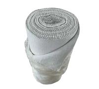 High Temperature Resistant Nickel Wire Ceramic Fiber Fireproof Cloth Welding Protective Covered with Aluminum Foil for Hose(W 0.5M x L 0.5M,5mm)