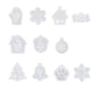 High Temperature Resistant Silicone Mold Christmas Tree Pendant Ornaments Making Party Decorations Molding Tool Home Christmas Embellishments