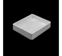 High-Temperature Resistant Zirconia Crucible - Square HfO2 Ceramic Dish for Industrial Use, 1 PCS(350mL - 100x100x40mm)