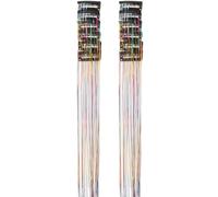 High Temperature Silk Glitter Tinsel Clip in Hair Accessories 12PCS Dance Comfort Easy Decorative Hair Accessories