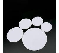 High-Temperature Solid PTFE Sheet - Round Gasket Pad, 3mm Thickness, Diameter 12mm to 378mm, Acid 1pc(12mm)