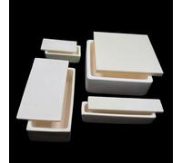 High-Temperature Square Ceramic Crucible - Durable SiO2 70% Al2O3 25% Li2O 5% Tray for Melting, Casting,1pcs(320x320x85mm-6300mL)