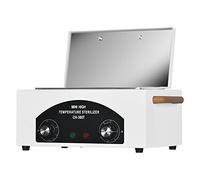 High-Temperature Sterilizer, Metal Tool Cleaning Box, SPA Towel Dry Heat Sterilizer with Timing Function, Disinfection Equipment for Dentist Clinic Lab & Salon Barber Scissor (UK Plug/White)