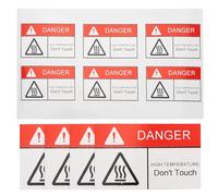 High Temperature Warning Labels Self Adhesive Do Not Touch 10pcs