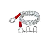 High Tensile Save Cable Towing Strap Featuring Thickened Nylon Weave & Strong Fasteners For Car Trucks Motorcycles Reflective Towing Rope For Night