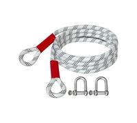 High Tensile Save Cable Towing Strap Featuring Thickened Nylon Weave & Strong Fasteners For Car Trucks Motorcycles Reinforced Metal Hook Tow Rope