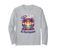High Tides and Harmonies Yacht Rock Sunset Tropical Lounge Long Sleeve T-Shirt