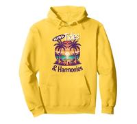 High Tides and Harmonies Yacht Rock Sunset Tropical Lounge Pullover Hoodie