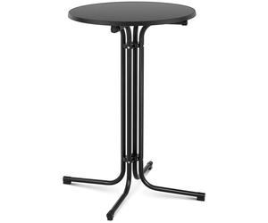 High Top Bar Table Ø 70 cm Folding Black - Folding Tables by Royal Catering Black