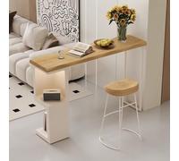 High Top Dining Table Set with Stool Bar Table with 1 Chair Easy Assembly Perfect for Kitchen & Dining Room 140x40x105cm (55.1x15.7x41.3in)