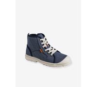 High Top Fabric Trainers with Lug Soles, for Children denim blue