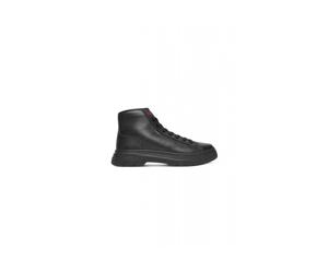 High-Top Grained Leather Boots - male - Hugo - Lace-up Boots - Black - 9 UK - Shoes 9 UK