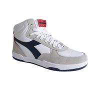 High Top Gray Leather Canvas Trainers 10 UK