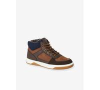 High Top Lace-Up Trainers with Zip, for Boys brown