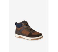 High Top Lace-Up Trainers with Zip, for Boys brown