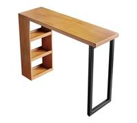 High Top Pub Table with Storage55.1 Counter Height Bistro Table for Bars Cafes Restaurants Balconies & Small SpacesSturdy Metal Construction