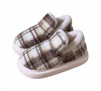 High Top Slippers Closed Back Retro Soft Sole防滑 Winter Cold Weather | Velvet fabric, high top closed back, retro soft sole, non slip winter fit, burgundy, size 36-41, for ankle support warmth