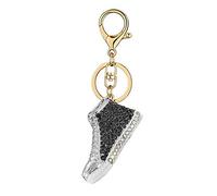 High Top Sneakers Rhinestone Keychain,Sports Shoes Sparkling Keyring (Silver)