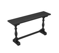 High Top Solid Wood Bar Table Black Pub Table with Thickened Top & Stable Legs Ideal for Home Kitchen Dining Room Bistro 100x40x105cm