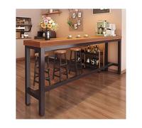 High Top Solid Wood Bar Table - Narrow Dining Table with Reinforced Frame for Kitchen, Breakfast, Balcony or Café (100x40cm) Perfect for Compact Spaces