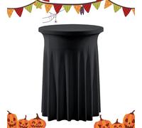High Top Spandex Tablecloth, 32 Inch Bar Tablecloth, High-Quality Fabric, Cocktail Tablecloth with Skirt, Round Top, Elegant and Versatile Use, Perfect for Home Decoration and P