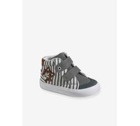 High-Top Trainers with Hook-&-Loop Fasteners for Babies striped grey