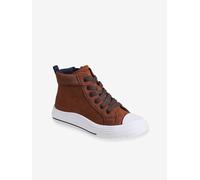High-Top Trainers with Laces & Zips, for Children brown