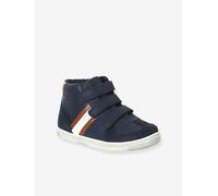High-top trainers with Velcro straps for boys, nursery collection navy blue