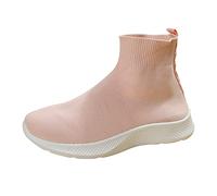 High Top Trainers Women Memory Foam Walking Shoes Breathable Mesh Chic Trainers Non Slip Extra Wide Fit Orthopedic Shoe Athletic Sneakers Lightweight Comfortable Sport Tennis Shoes For Outdoor Gym