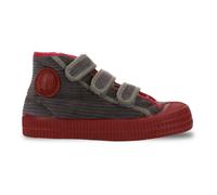 High-Top Velour Velcro Sneakers Charcoal grey 24EU