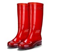 High-Top Waterproof Rain Boots, Quick-Dry Non-Slip with Thickened Sole for Outdoor Gardening Heavy Duty Water shoes(Rot,7 UK)