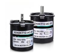 High Torque 100KG 28W AC 220V Permanent Magnet Synchronous electronic starter 220V 68KTYZ CW/CCW Metal Geared Slow Speed electronic starter 2.5 To 110RPM MQXFCZUX(2.5RPM)