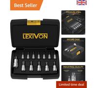 High Torque 13-Piece Tamper Proof Torx Socket Set - Alloy Steel & Chrome Finish