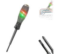 High Torque Alloy Dual Light Color Light Measuring Electric Pen, Induction Electric Pen Screwdriver, 12V-220V Non Contact Voltage Detector, Point Contact Test Pen (Cross)