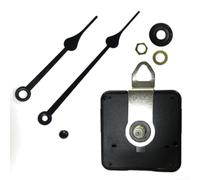 High Torque Clock Mechanism Long Spindle 13mm Black | High torque motor, 13mm total shaft, 6mm thread, fits thick dials, accurate timekeeping