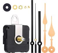 High Torque Long Shaft Clock Movement Mechanism with 2 Different Pairs of Hands (Color Set 2, Shaft Length 9/10 Inch/ 23 mm)