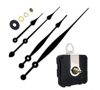 High Torque Quartz Clock Movement Replacement with Long Shaft for Wall Clocks and DIY Custom Clock Building (Black A)