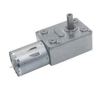 High Torque Self-Locking Worm Gear Motor DC 6V 12V 24V Low Speed Metal Reducer Motor 2-150 RPM for DIY Models Robotics (66RPM 24V)