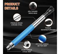 High Torque Wrench Extender Tool with for Slim Design for Tight Spaces, Compatible with 1/2" Socket, Quick Change System for 3/8, 1/2, and 1/4 Drive Heads(1 Piece)