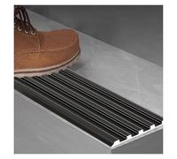 High Traction Aluminum Alloy Stair Edge Protector - Non-Slip Stair Strips for Safety and Style(Black,L 100cm/1m/3.3 ft)