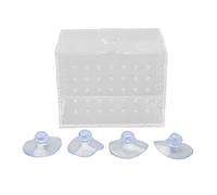 High Transparency Acrylic Fish Breeder Box, Hatchery Incubator Tank 11x7x8cm, With Suction Cups - Easy Observation, Secure Lid Design, Ideal for Shrimp and Baby Fish Raising (9 * 6 * 7CM)